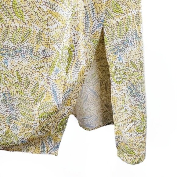 Christopher & Banks Womens Yellow Green Fern Leaf Print Maxi Skirt Size 3X NWOT - Picture 3 of 5